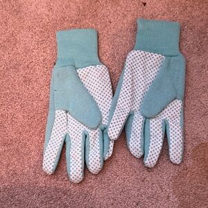 Aqua Polka Dot Gloves